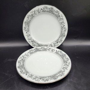 Vintage Noritake Geneva China 8" Salad Or Dessert Dishes Pair